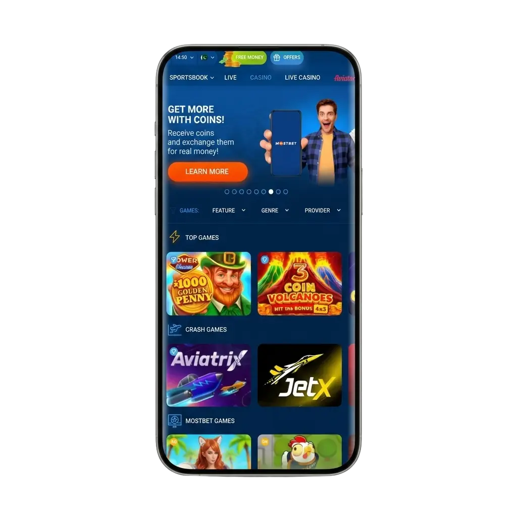 Mostbet mobile app download for Android APK and iOS with sports betting and casino games in Pakistan